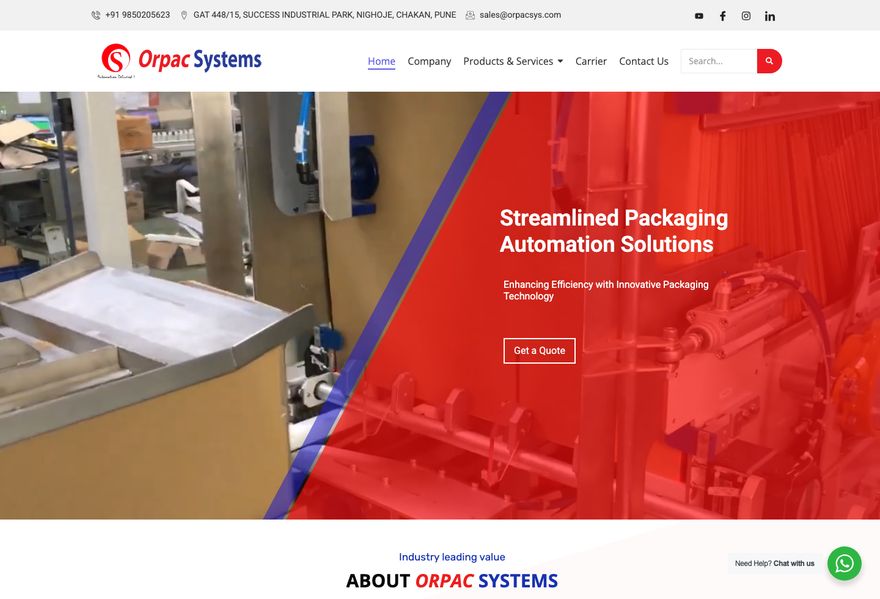 Orpac Systems website