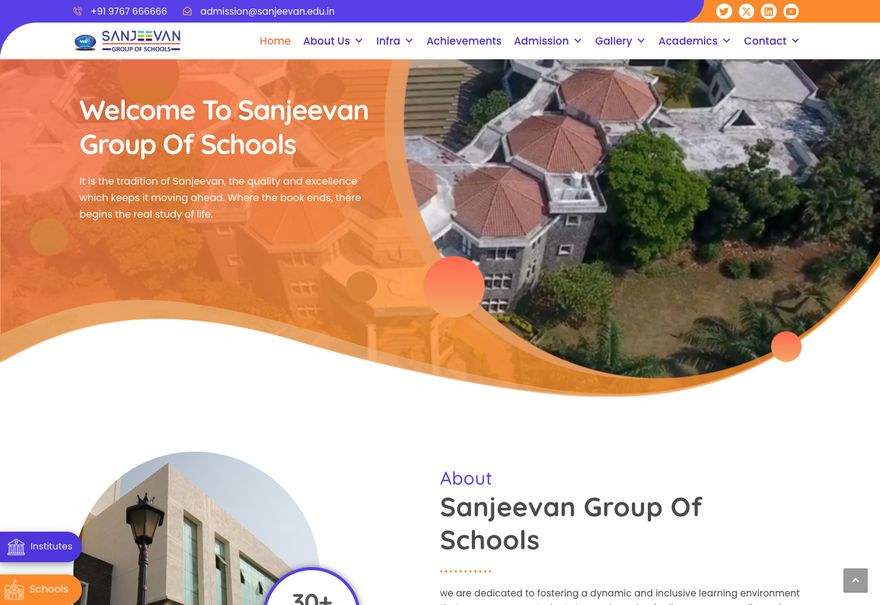 Sanjeevan Group of Institutions website